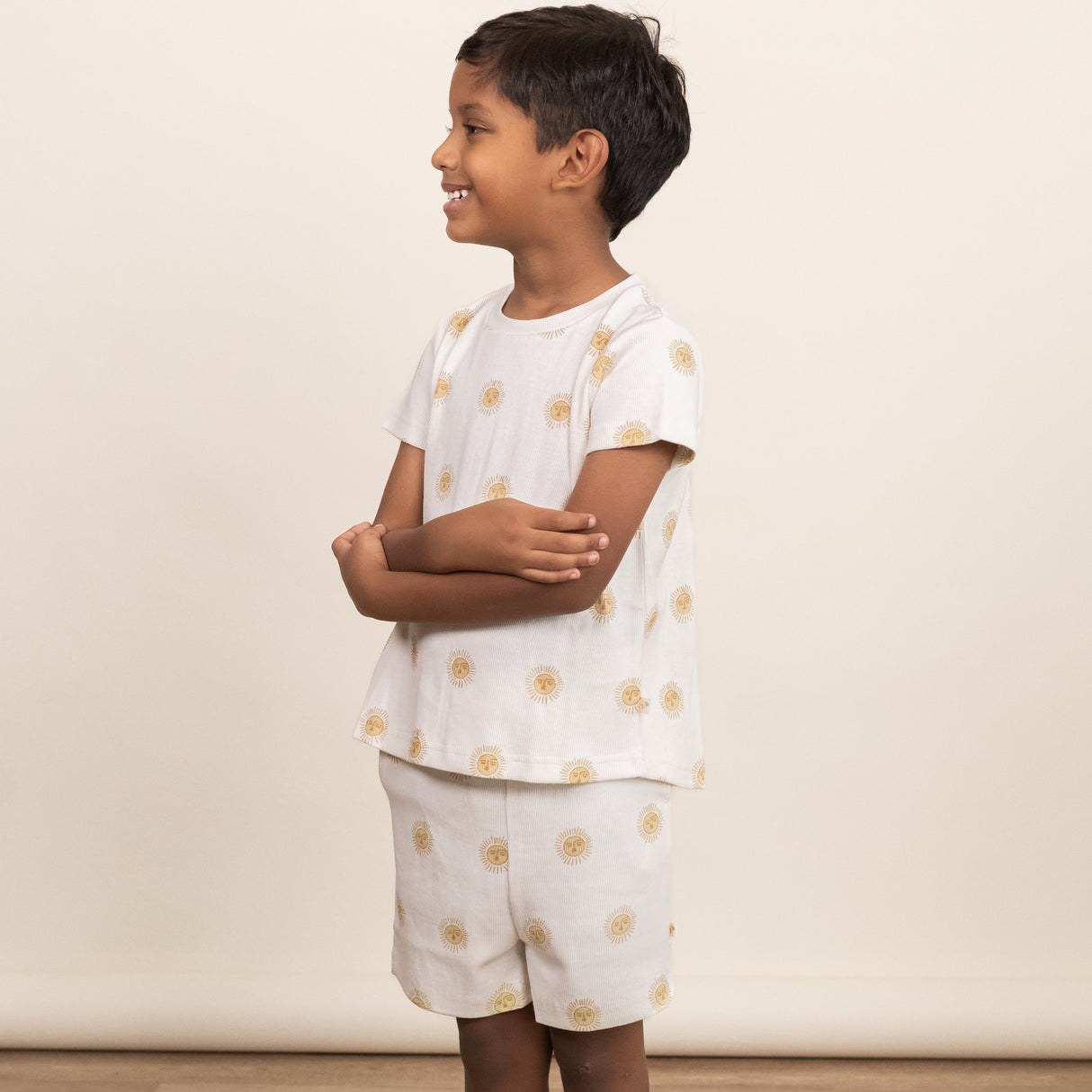 Organic Tee & Shorts Set - Summer Sun - HoneyBug