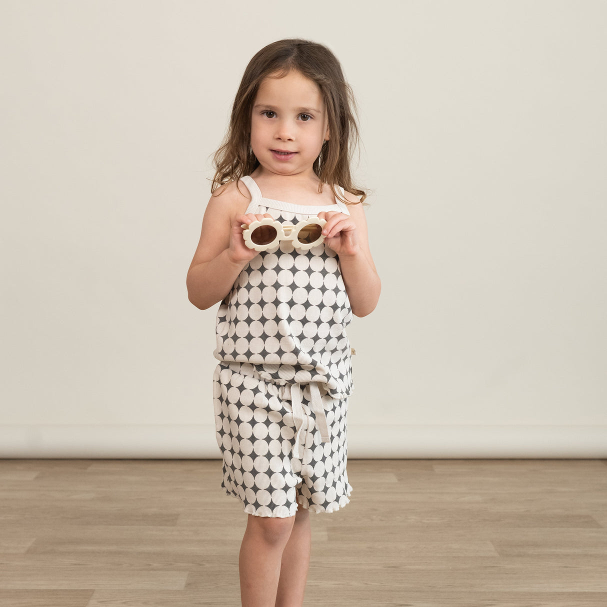 Organic Spaghetti Top & Short Set - Mod Dots - HoneyBug