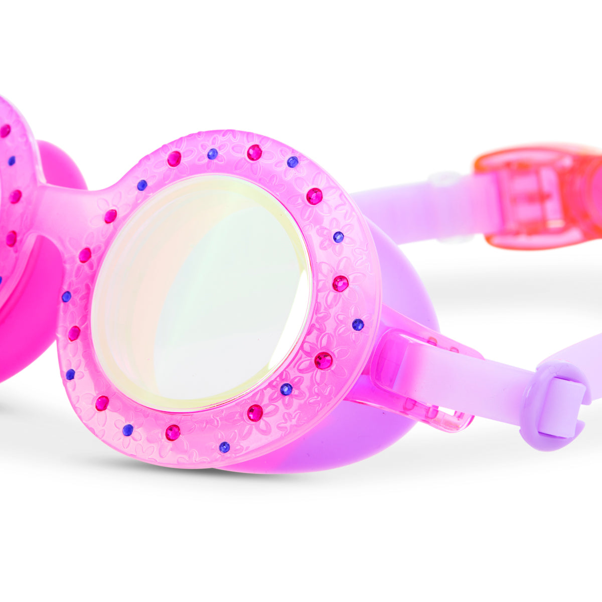 Morning Magenta Budding Flowers Girl Kids' Swim Goggles - HoneyBug