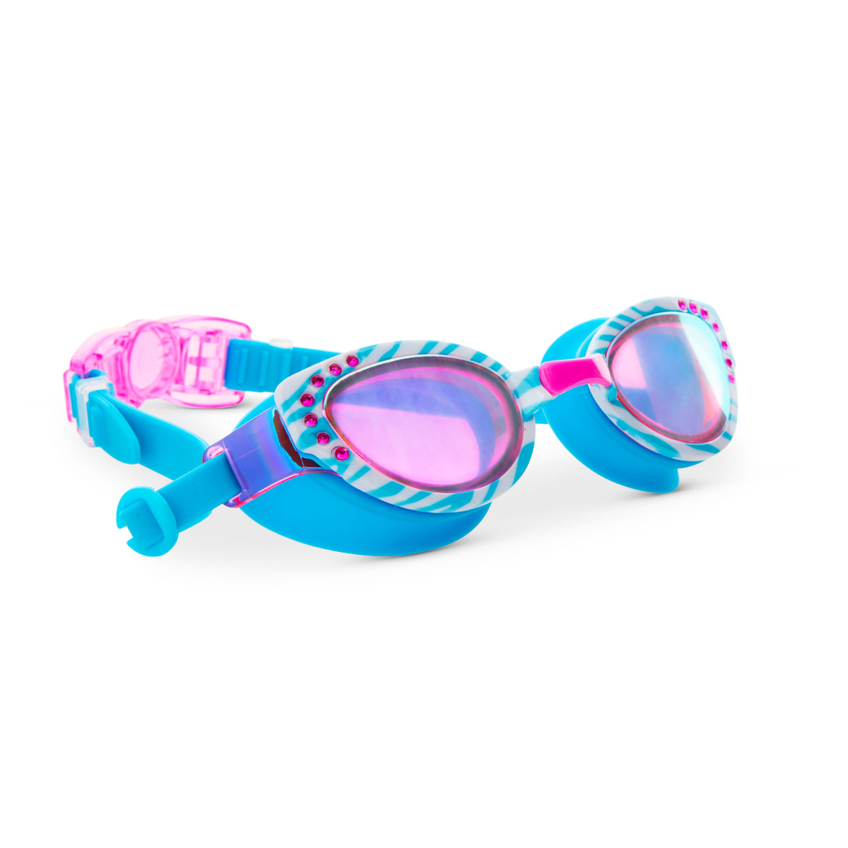 Cleo in Bella Blue Girl Kids' Swim Goggles - HoneyBug