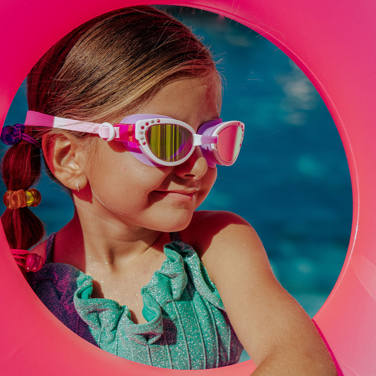 Miss Lux in Diamond Girl Kids' Swim Goggles - HoneyBug