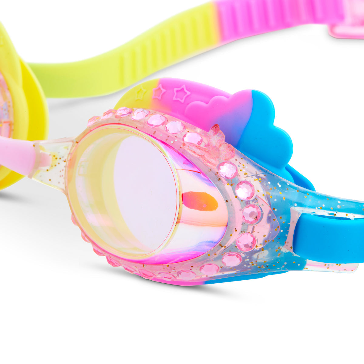Colorful Clouds Rainbow Girl Kids' Swim Goggles - HoneyBug