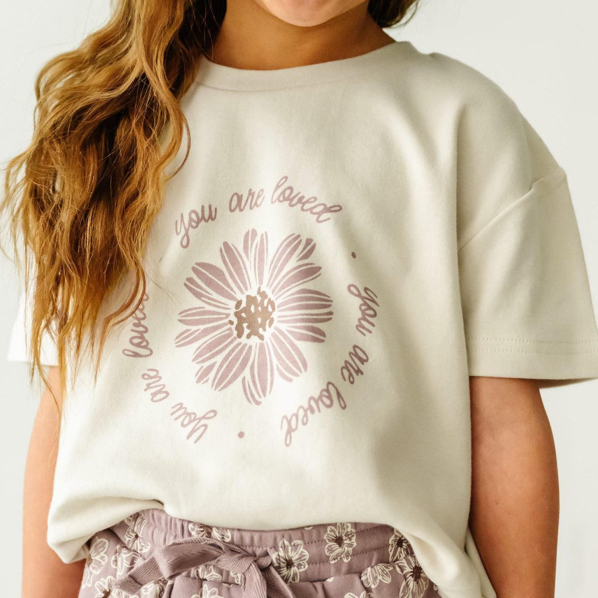 Organic Girls Tee and Skort Outfit - Daisies - HoneyBug