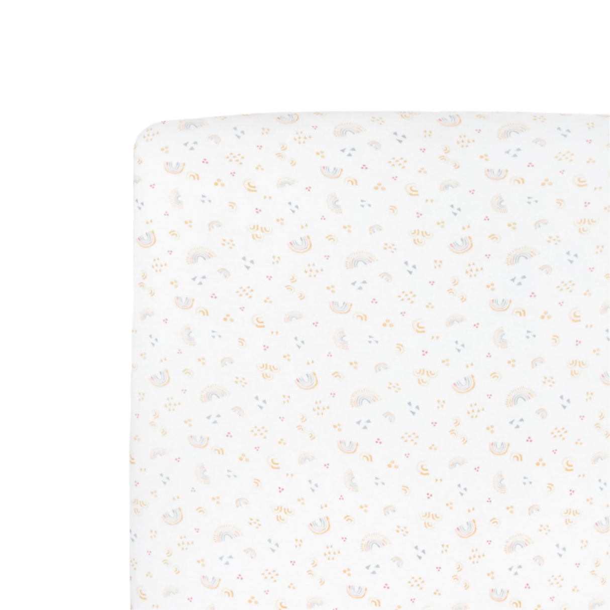 Stretch Knit Crib Sheet - Rainbows - HoneyBug