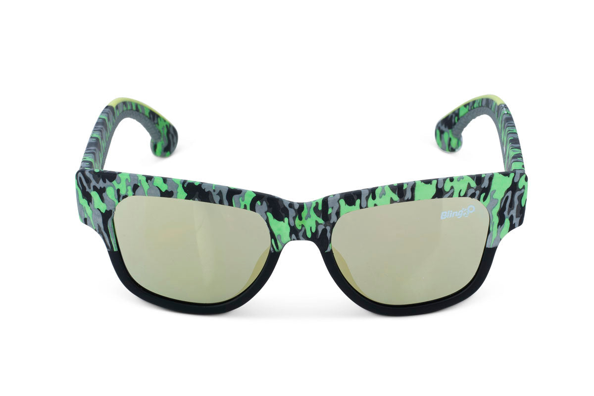 Camo Calm Sky Fire Island Kids' Sunglasses - HoneyBug
