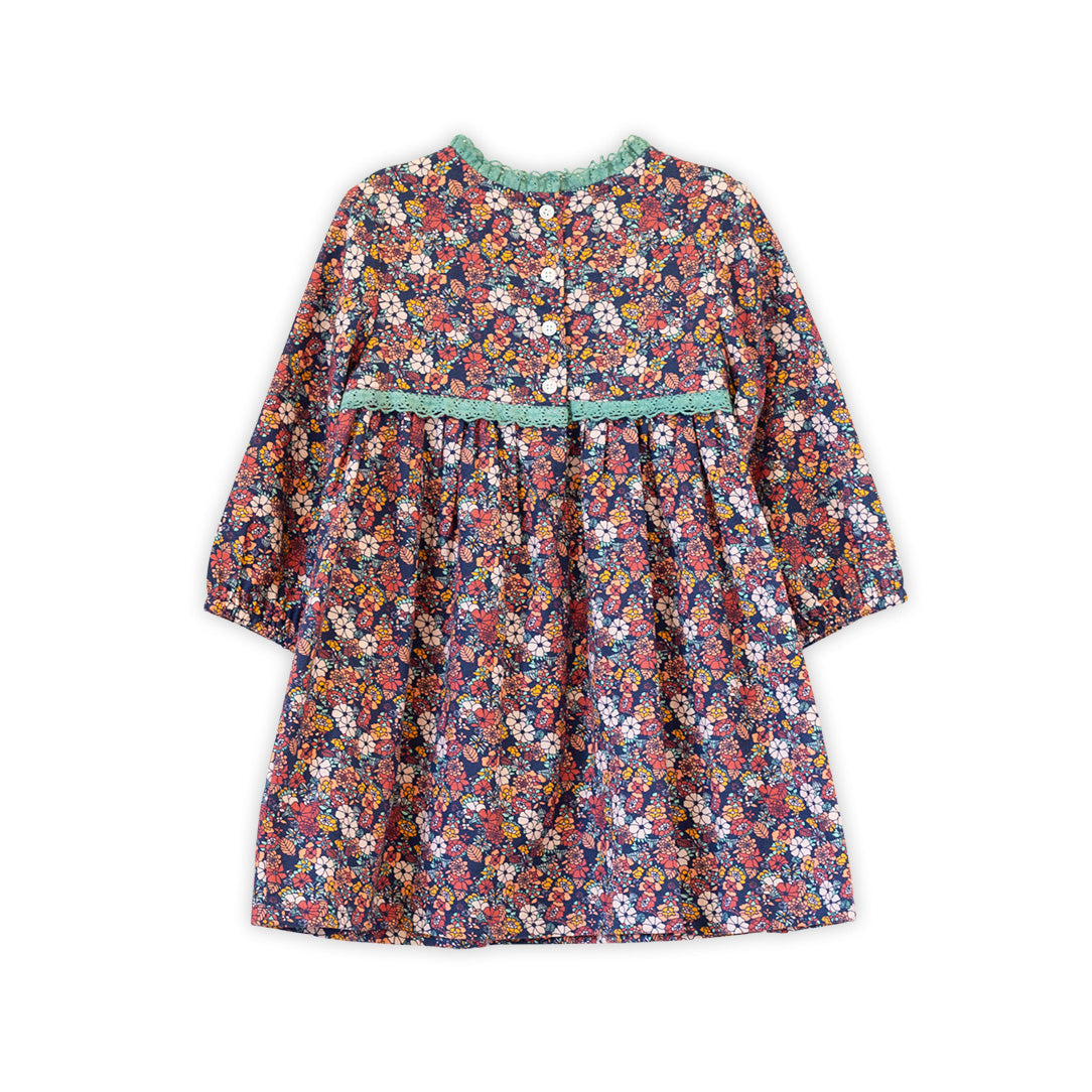 Toddler Priya Dress with Lace Trim | Garden Confetti - HoneyBug