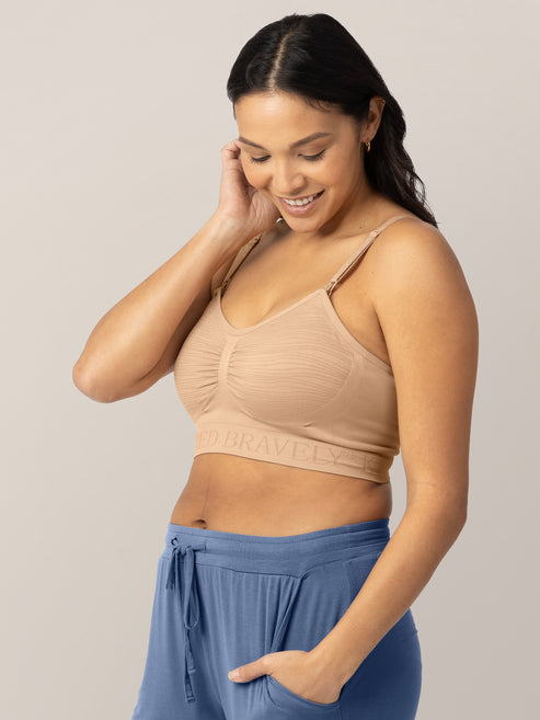 Sublime® Hands-Free Pumping & Nursing Bra | Beige - HoneyBug