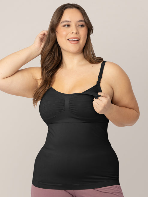 Sublime® Hands-Free Pumping & Nursing Tank | Black - HoneyBug