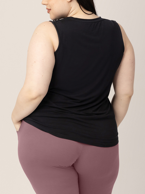 Bamboo Nursing & Maternity Tank | Black - HoneyBug