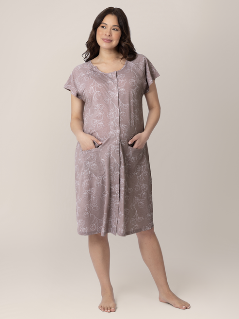 Universal Labor & Delivery Gown | Lilac Bloom - HoneyBug