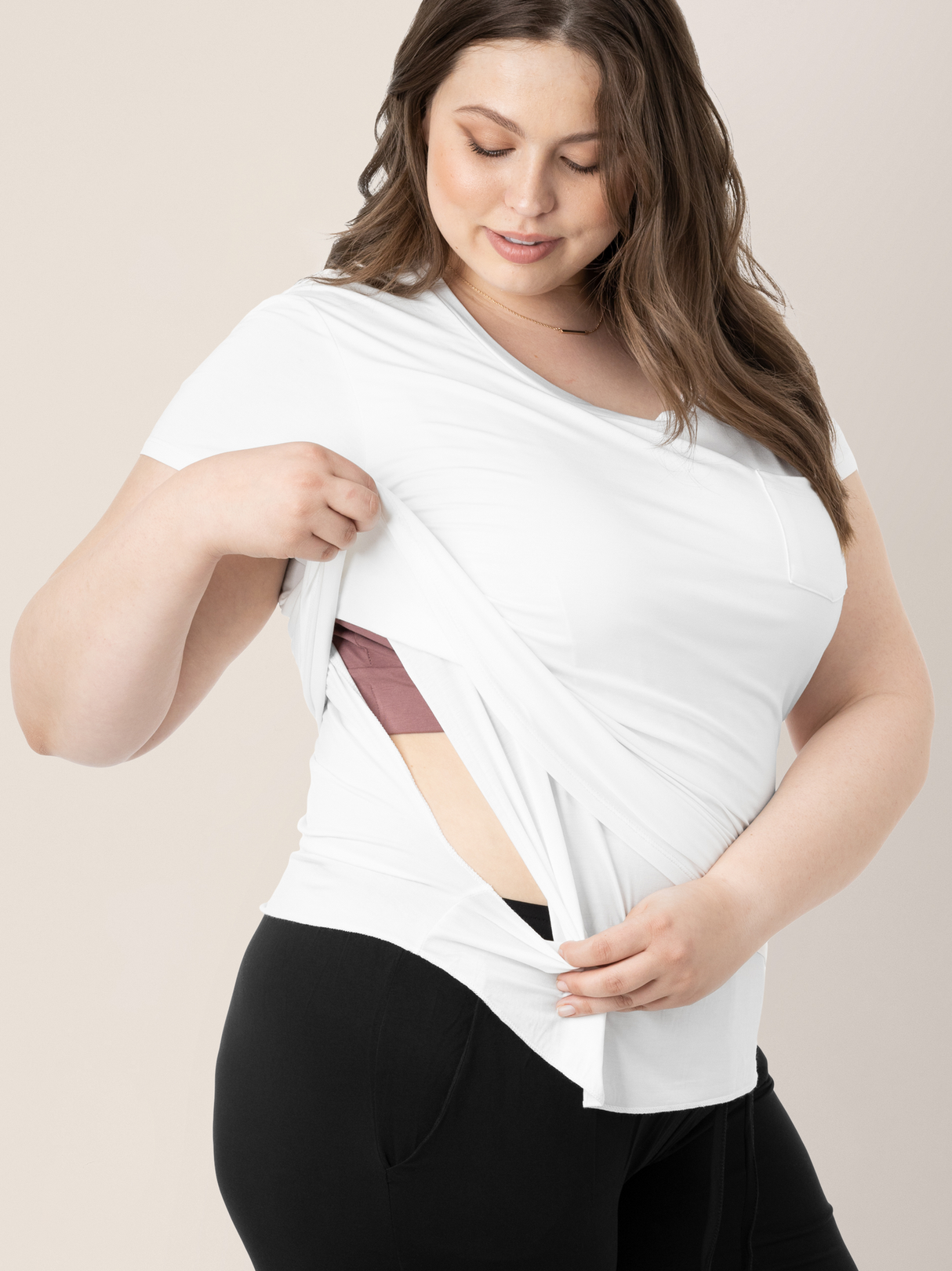 Everyday Maternity & Nursing T-shirt | White - HoneyBug