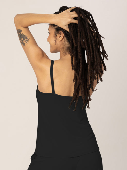 Bamboo Lounge Around Nursing & Maternity Tank | Black - HoneyBug