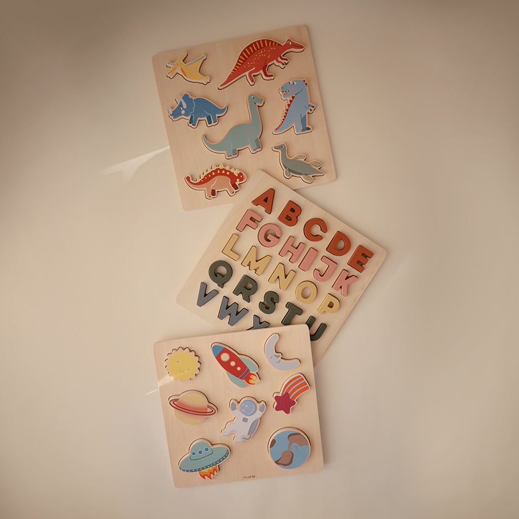 Wooden Dino Puzzle - HoneyBug