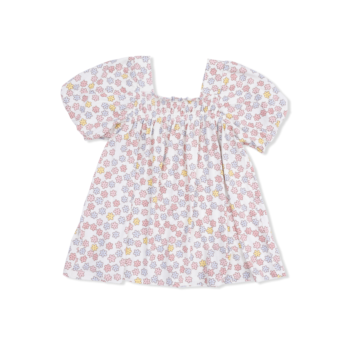 Sarah Floral - Puff Sleeve Dress with Bloomer