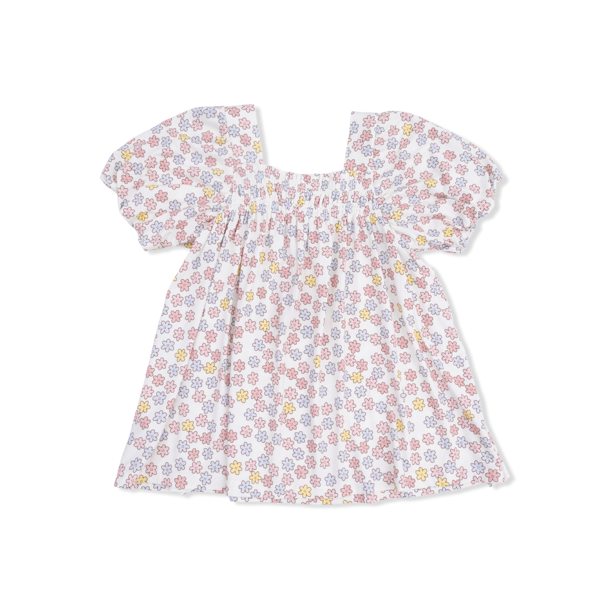 Sarah Floral - Puff Sleeve Dress with Bloomer