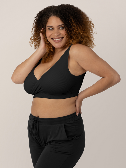 Sublime® Adjustable Crossover Nursing & Lounge Bra | Black - HoneyBug