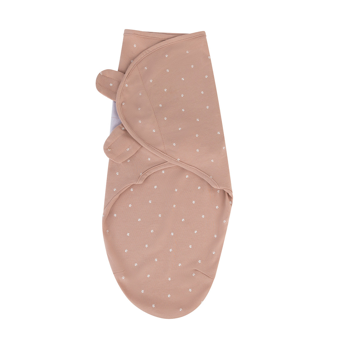 Adjustable Swaddle Blanket - Mauve Tulips & Stripes - HoneyBug