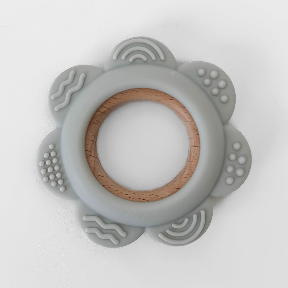 Garden Party Teether Collection - Silicone & Beechwood Flower