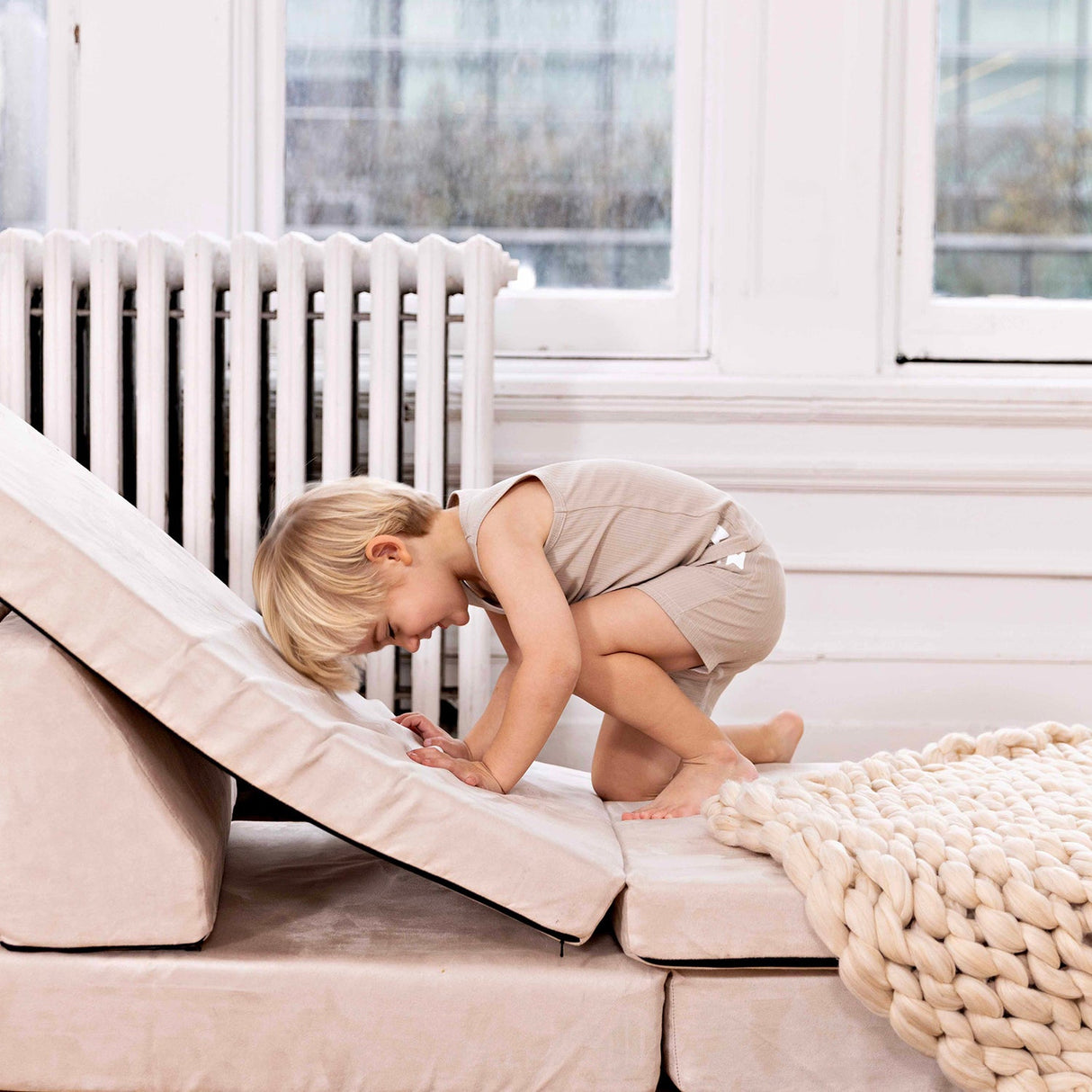 Ribbed Taupe + White (3 Tanks) - HoneyBug