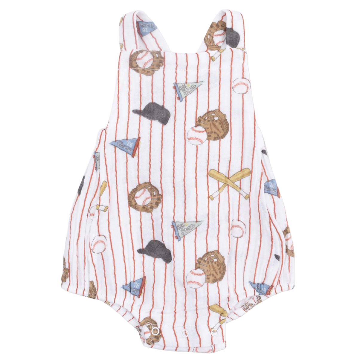 Vintage Baseball Stripe - Retro Sunsuit