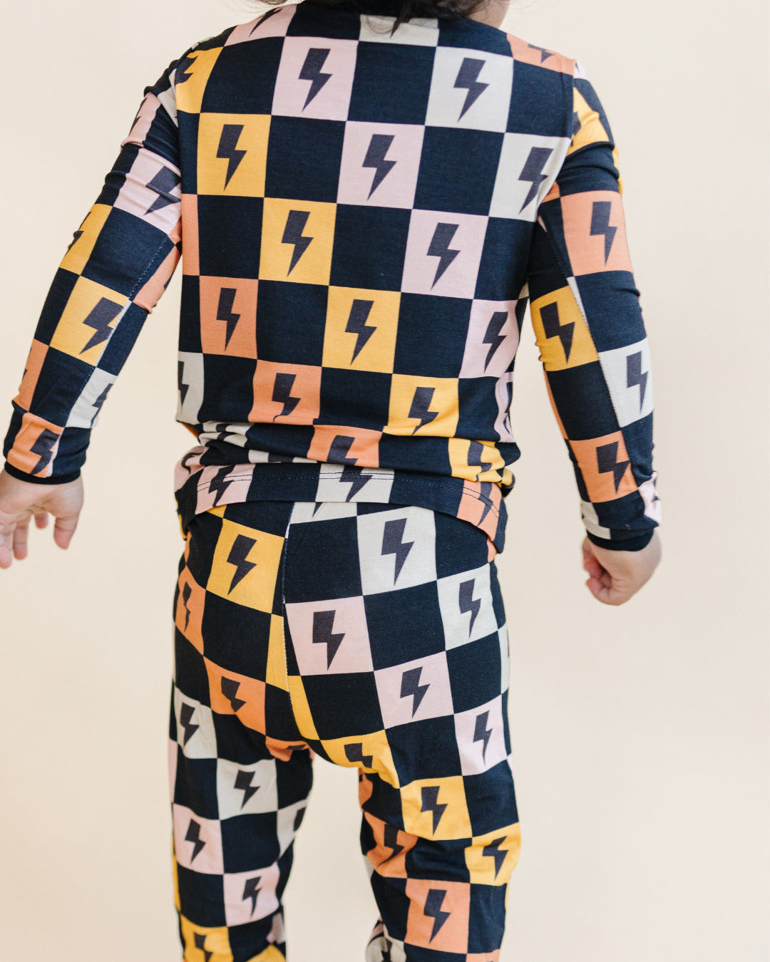 Bamboo Two Piece Set | Colorful Checks & Bolts - HoneyBug