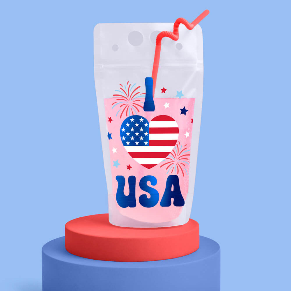 Party In The USA Sippers - 16 pouches + straws