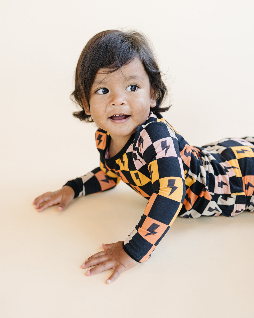 Bamboo Two Piece Set | Colorful Checks & Bolts - HoneyBug
