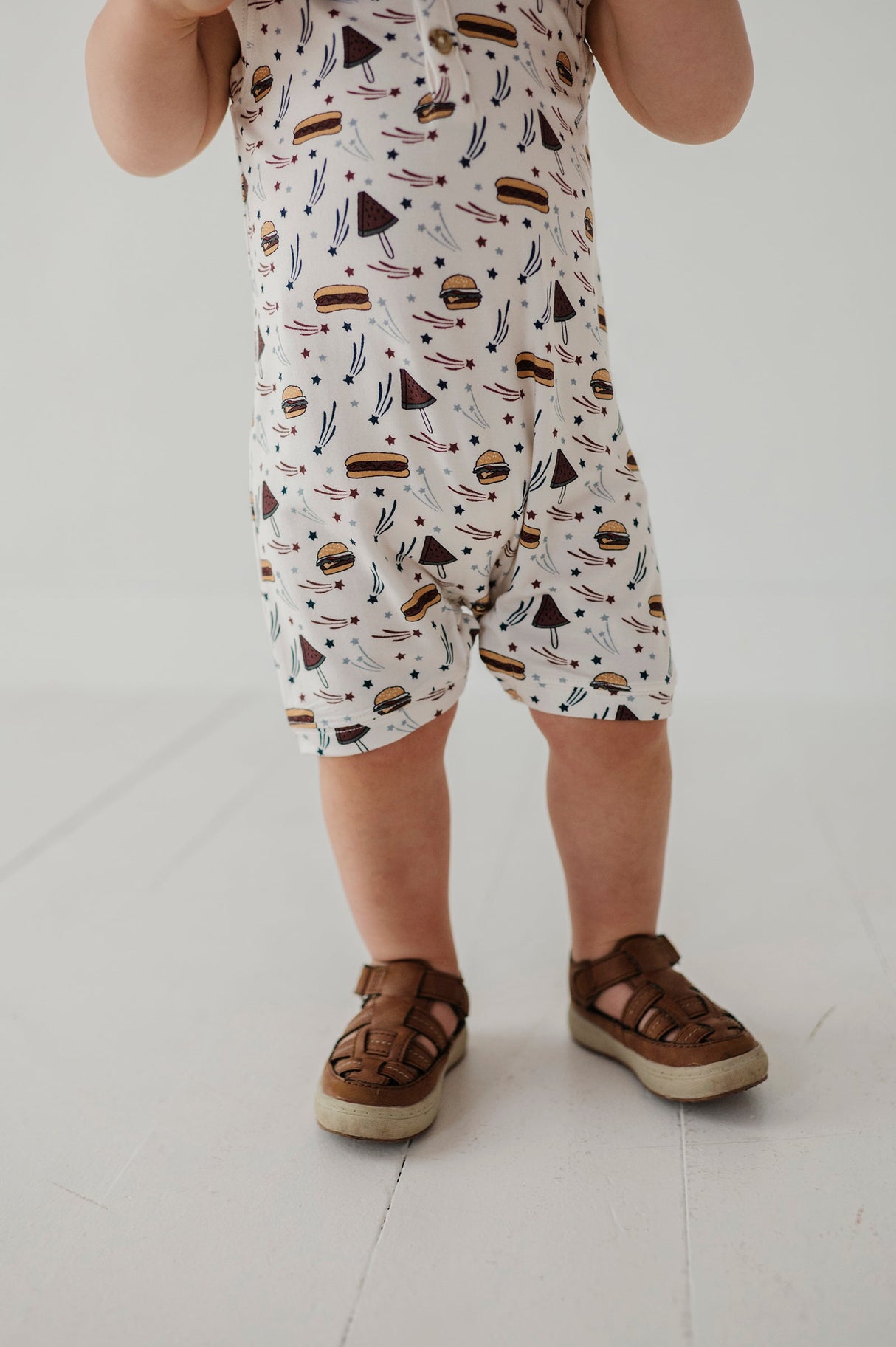 Boy's Sleeveless Romper - HoneyBug