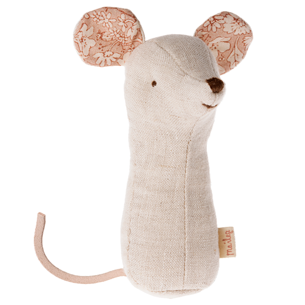 Lullaby Friends Rattle - Mouse - Natural - HoneyBug