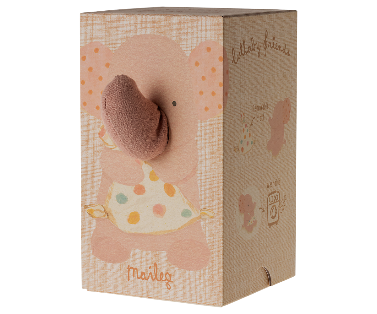 Lullaby Friends - Elephant - Old Rose - HoneyBug