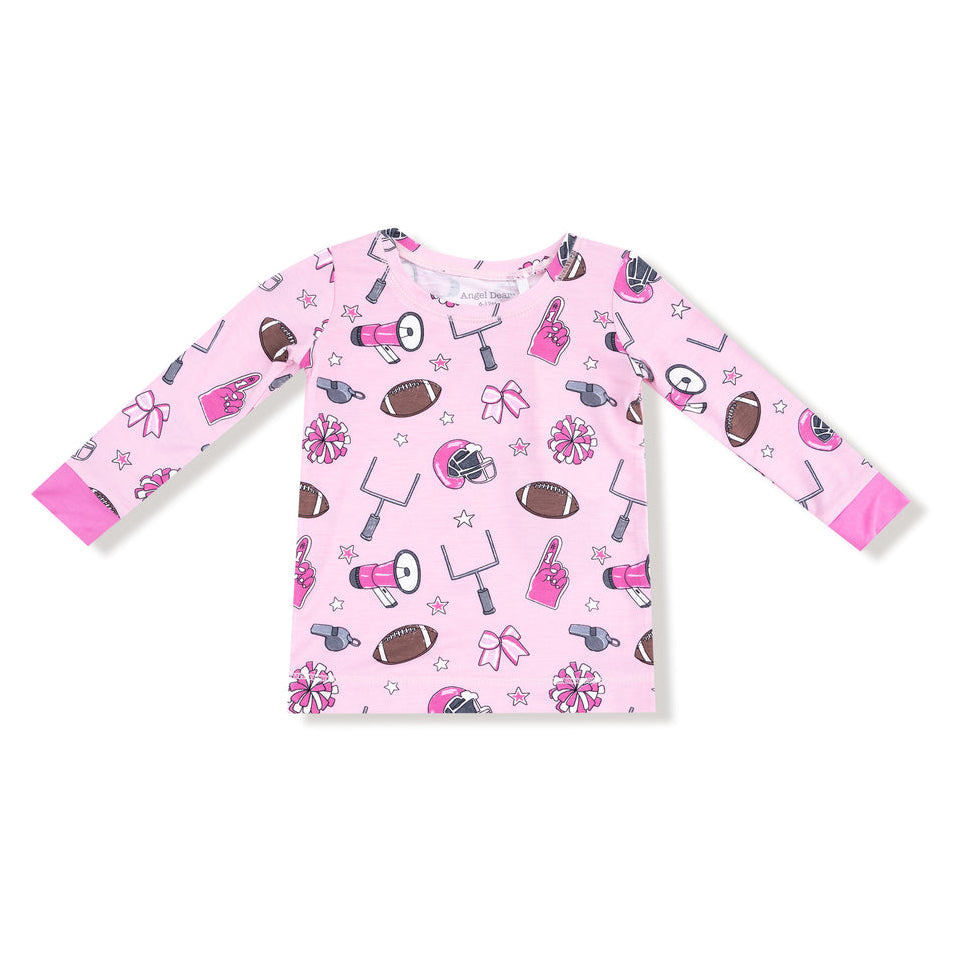 Long Sleeve Loungewear Set - Game Day - Pink