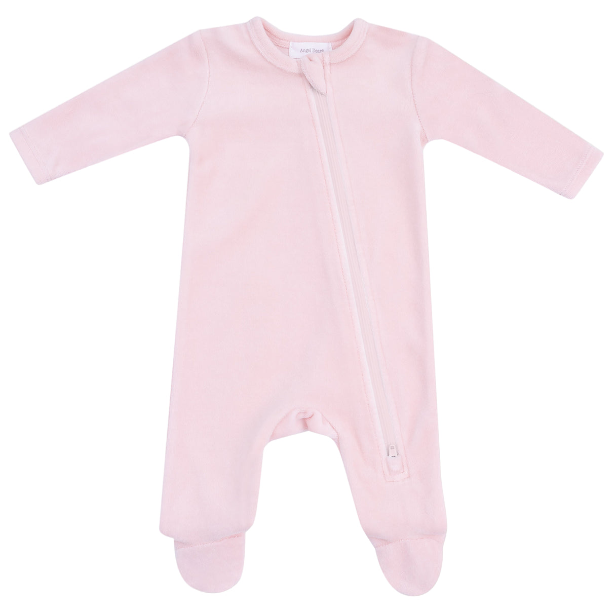 Pink Velour Footie - HoneyBug