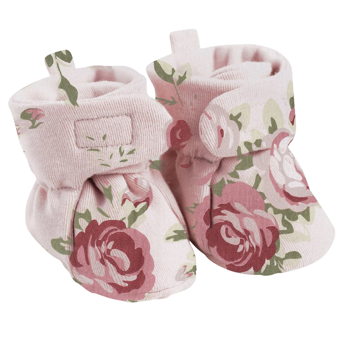 Baby Booties Cabbage Rose Mauve