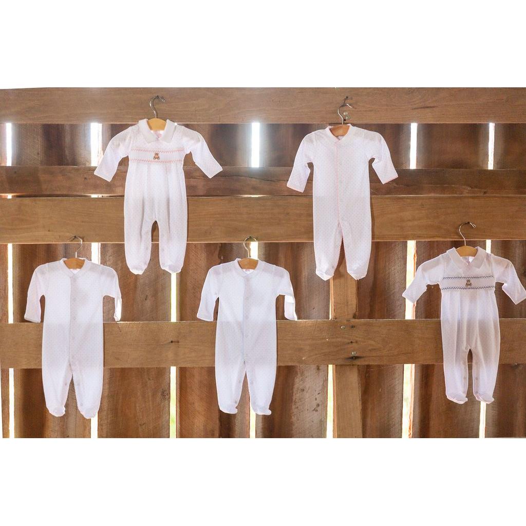 Light Blue Polka Dot Footie - HoneyBug