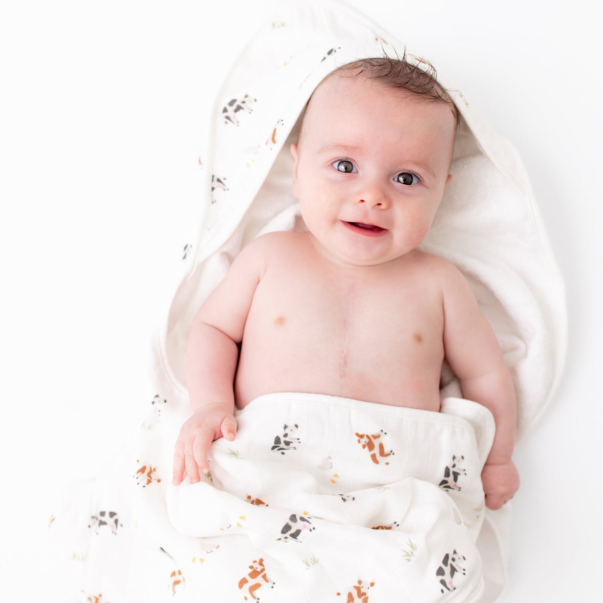 Cow Hooded Towel Set - HoneyBug