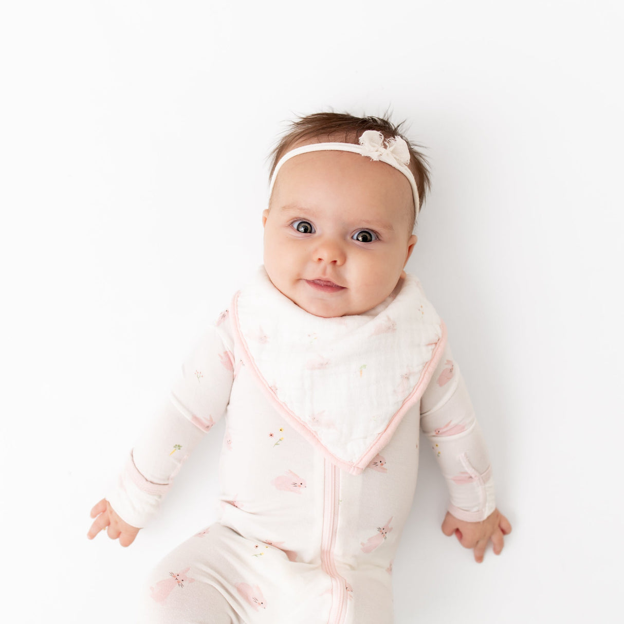 Bunny Zippered Footie - HoneyBug