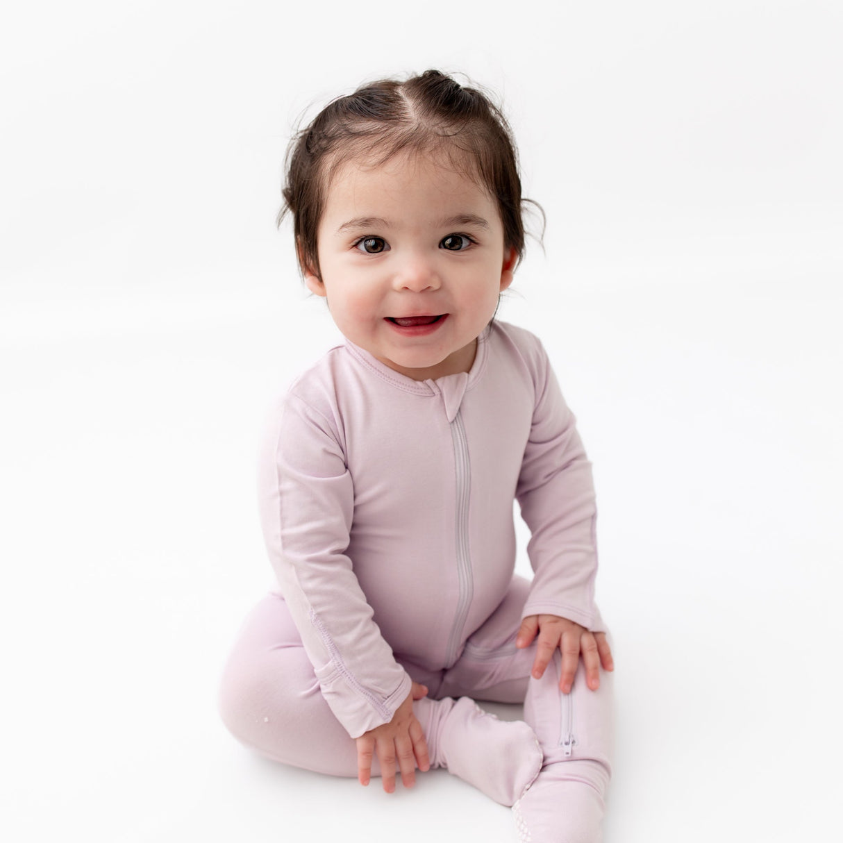 Lavender Zippered Footie - HoneyBug