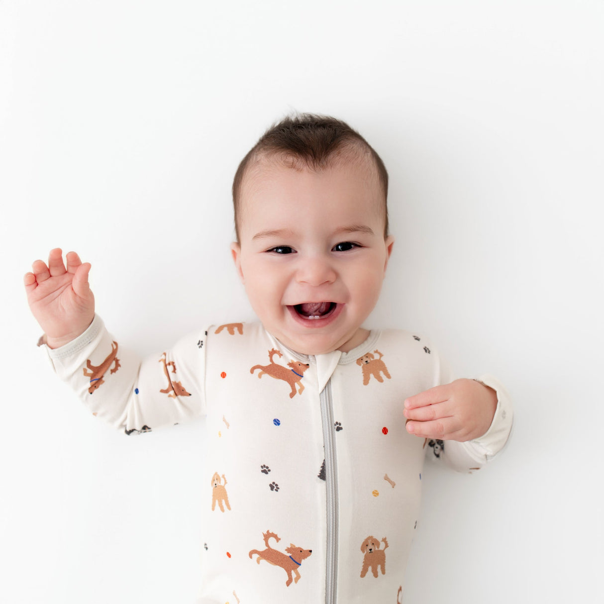 Dogs Zippered Footie - HoneyBug