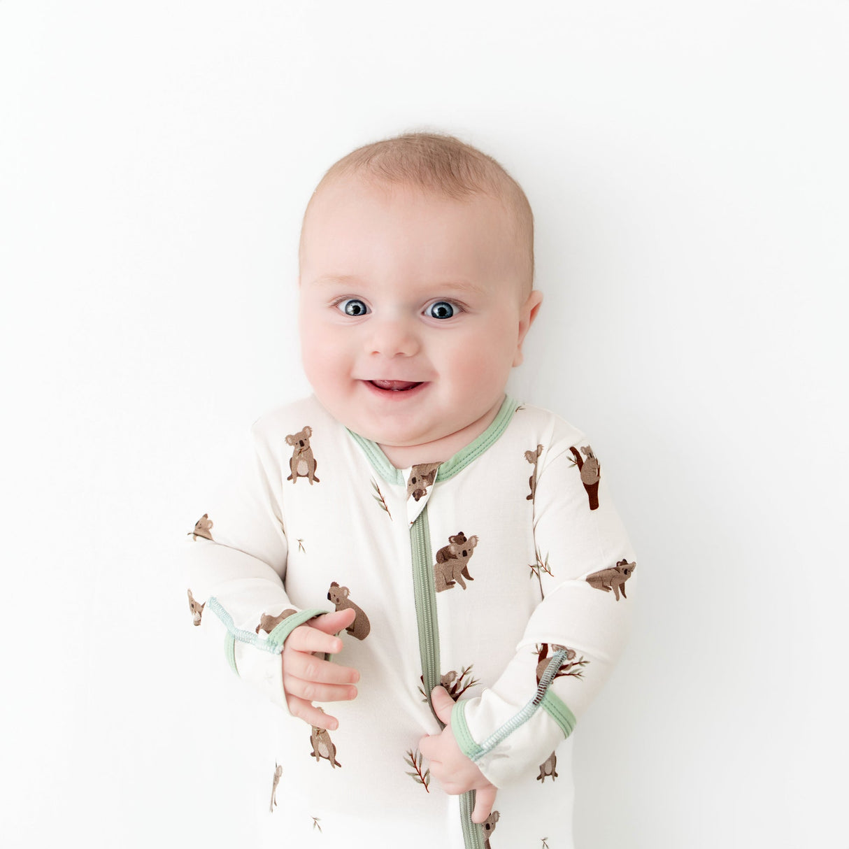 Koala Zippered Footie - HoneyBug