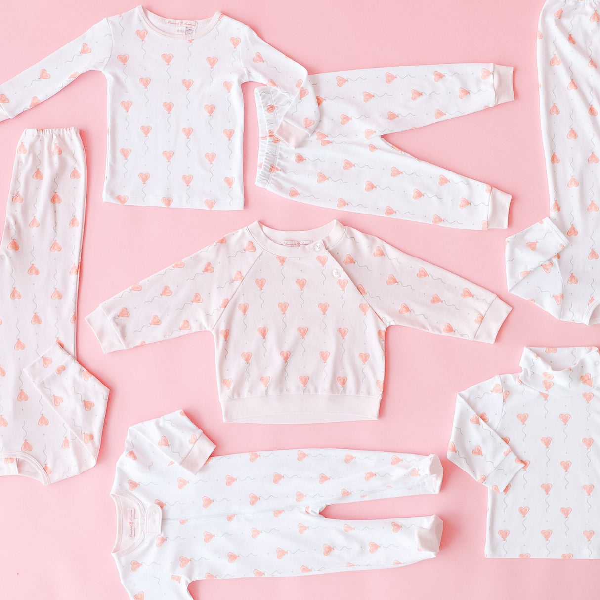 Pink Heart Balloon Romper - HoneyBug