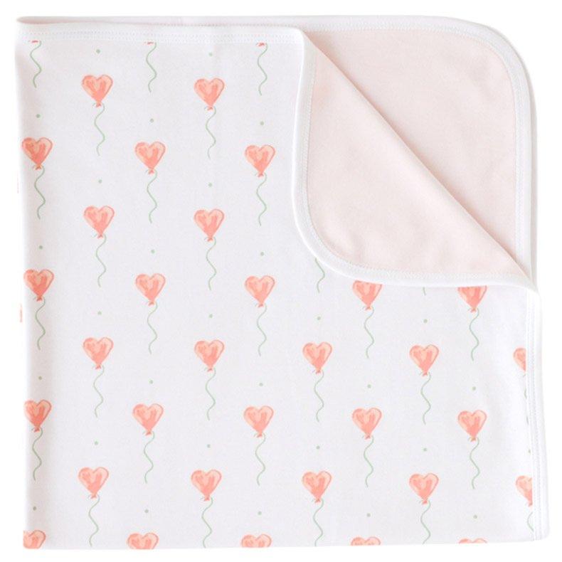 White Heart Balloon Blanket - HoneyBug