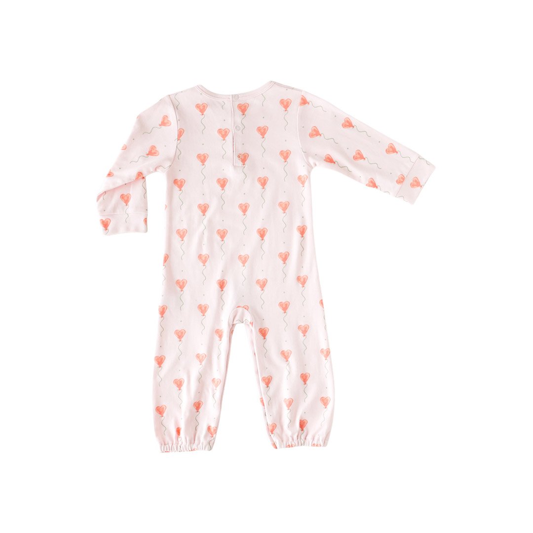 Pink Heart Balloon Romper - HoneyBug