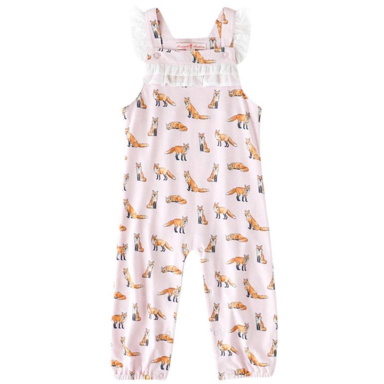 Pink Fox Ruffle Romper - HoneyBug