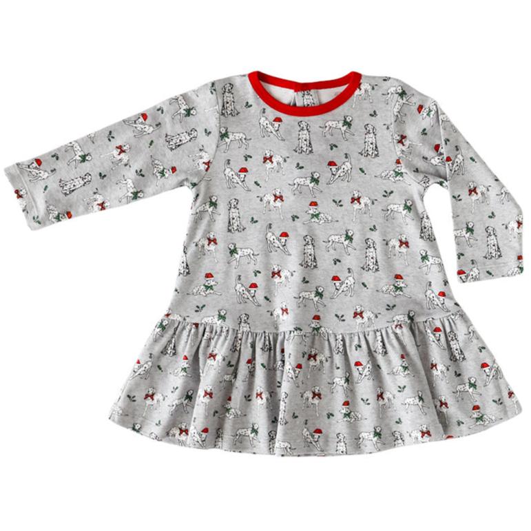 Holiday Dalmatian Swing Dress - HoneyBug