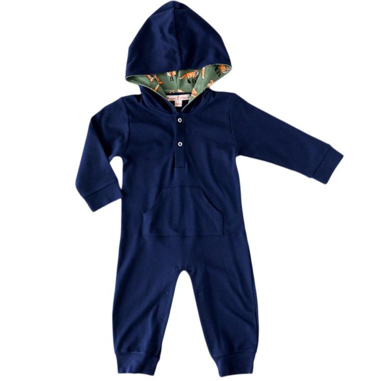 Navy Blue Fox Jumpsuit - HoneyBug