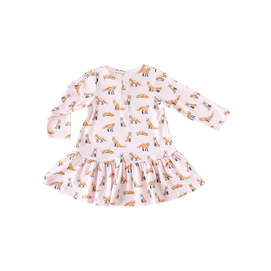 Pink Fox Swing Dress - HoneyBug