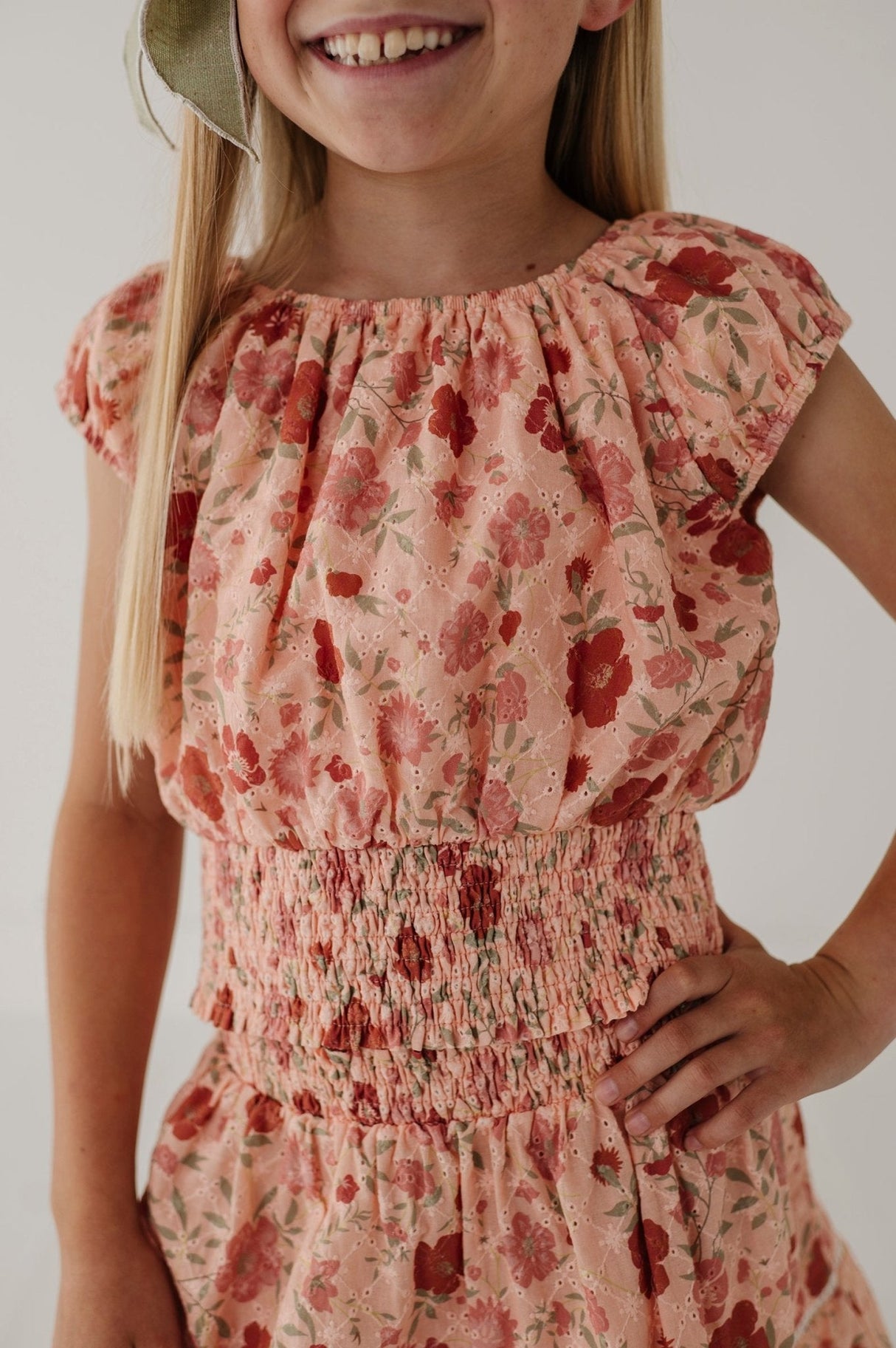 Eyelet Peasant Top