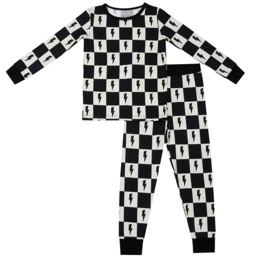 Bamboo Two Piece Set | Checks & Bolts - HoneyBug