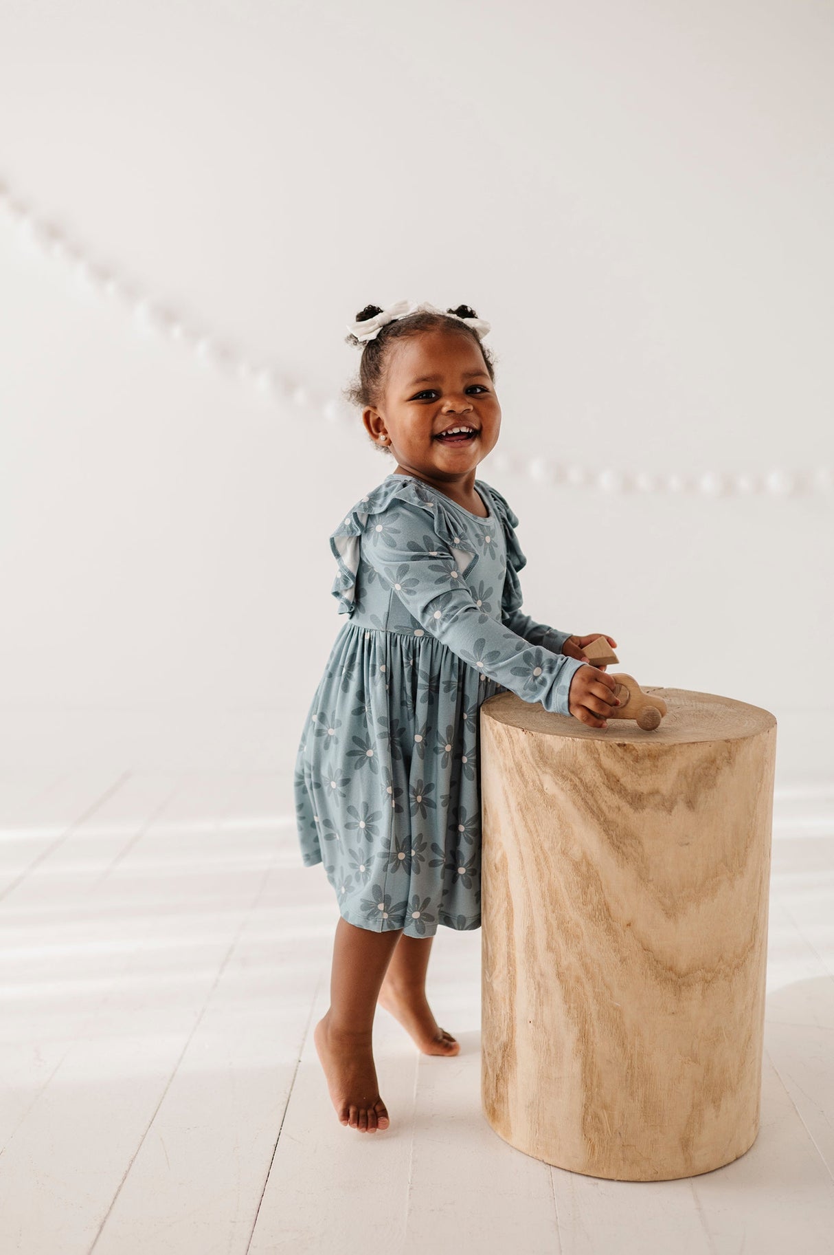 Long Sleeve Ruffle Dress - HoneyBug