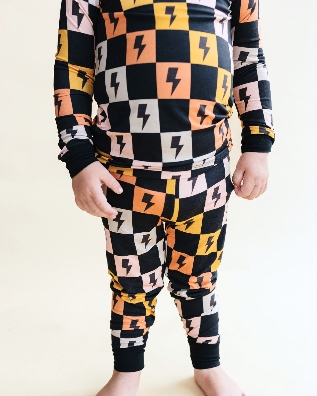 Bamboo Two Piece Set | Colorful Checks & Bolts - HoneyBug